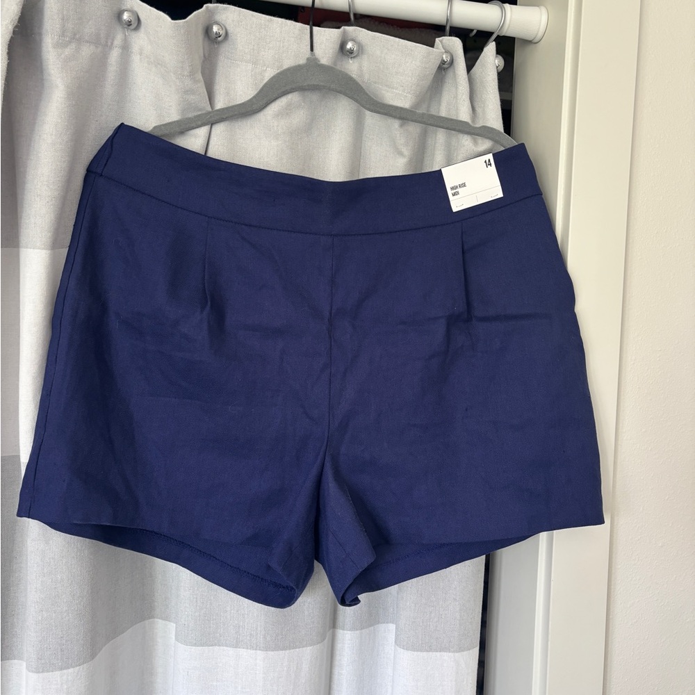 Express High Waist Dark Blue Shorts